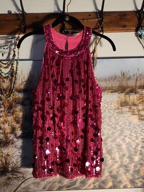 Grace Karin Hot Pink Sequin Halter Party Dress for Girls
